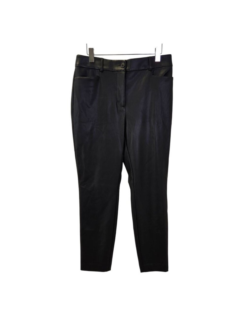 Loft Curvy Vegan Leather High Rise Skinny Pants Size 8